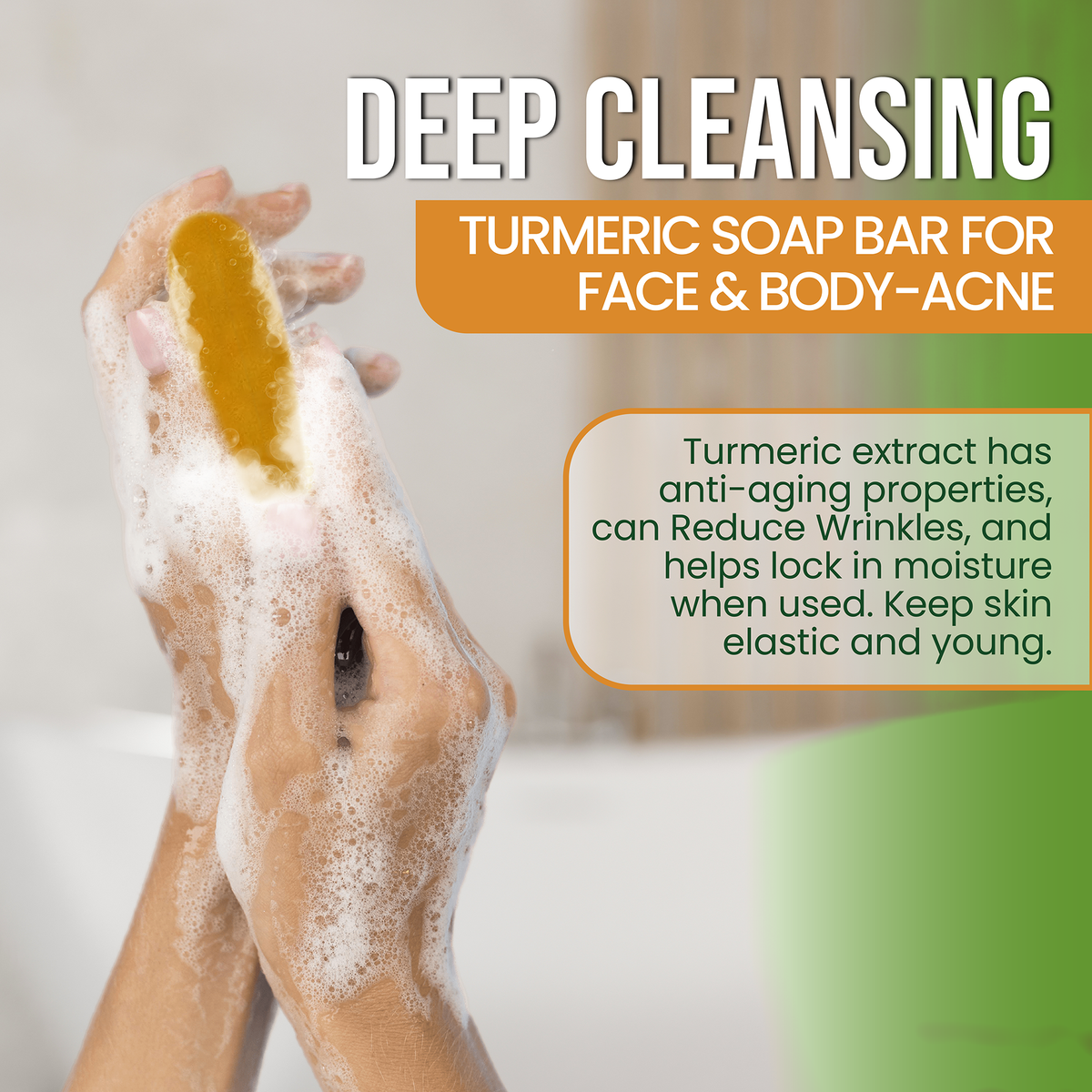 Turmeric Soap Bar for Glowing Skin (3-Pack)