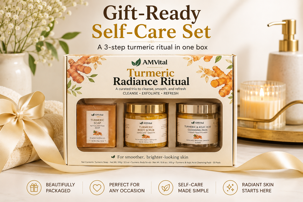 AMVital Turmeric Radiance Ritual 3-Piece Skincare Gift Set